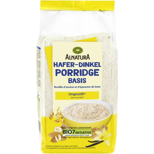 Alnatura Bio Hafer-Dinkel Porridge Basis 500G 3 Alnatura Bio Hafer-Dinkel Porridge Basis 500G