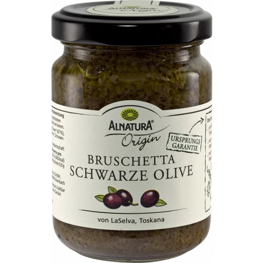 Alnatura Bio Bruschetta Schwarze Olive 130G 3 Alnatura Bio Bruschetta Schwarze Olive 130G