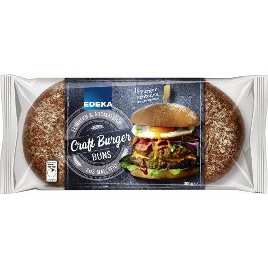 EDEKA Craft Burger Buns 4ST 300G 3 EDEKA Craft Burger Buns 4ST 300G