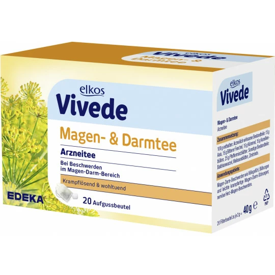 Elkos VIVEDE Magen- & Darmtee 20ST 40G 3 Elkos VIVEDE Magen- & Darmtee 20ST 40G
