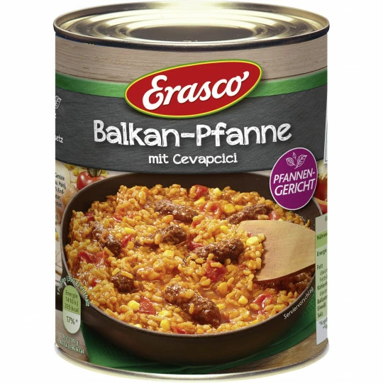 Erasco Balkan-Pfanne Mit Cevapcici 800G 3 Erasco Balkan-Pfanne Mit Cevapcici 800G