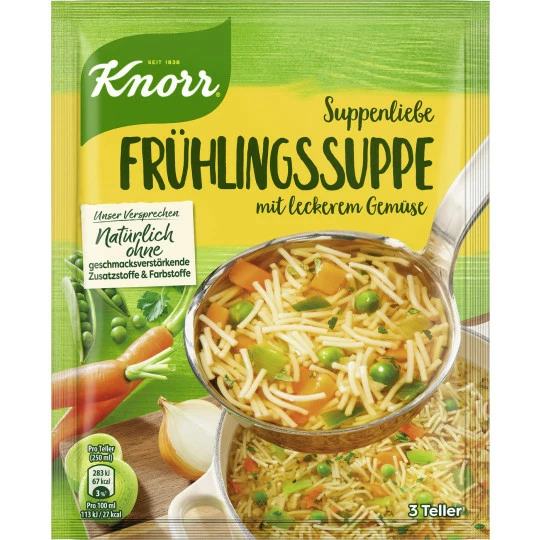 Knorr Suppenliebe Frühlingssuppe 62G 3 Knorr Suppenliebe Frühlingssuppe 62G