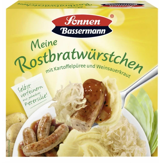 Sonnen Bassermann Meine Rostbratwürstchen 480G 3 Sonnen Bassermann Meine Rostbratwürstchen 480G